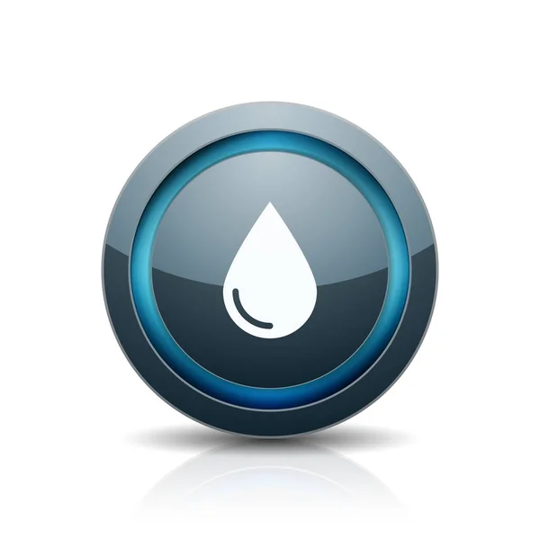 Water Drop Icon Isolated White Background Vector Illustration — Stock Vector