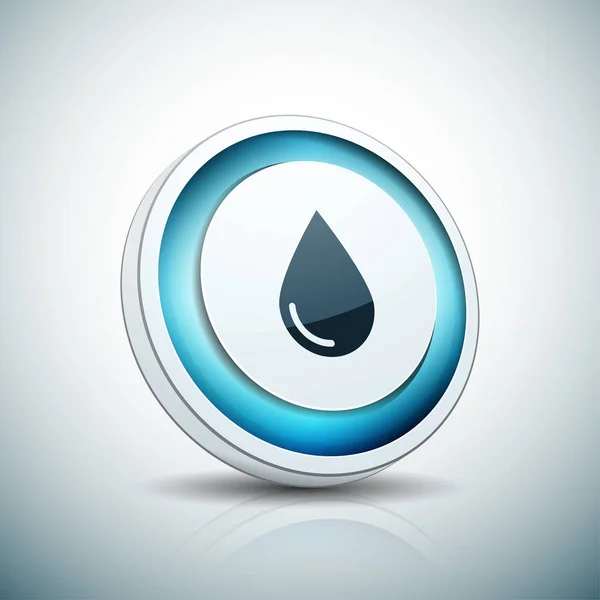 Water Drop Icon Isolated White Background Vector Illustration — Stock Vector