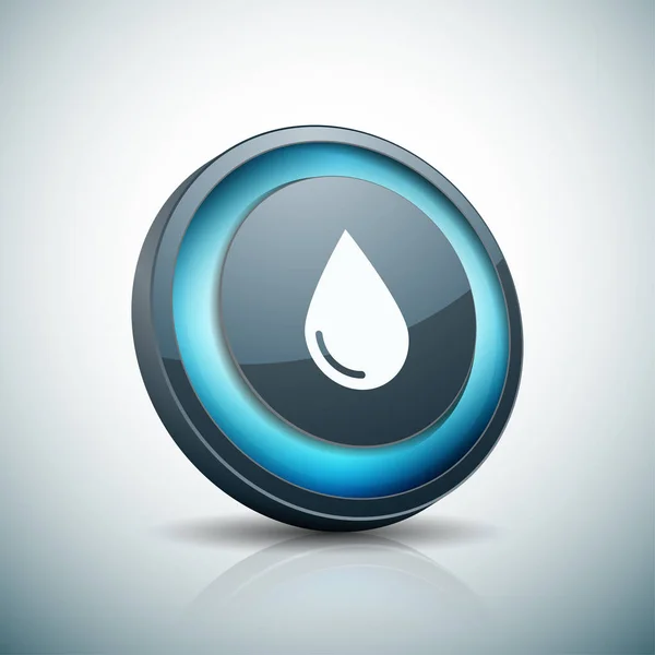 Water Drop Icon Isolated White Background Vector Illustration — Stock Vector