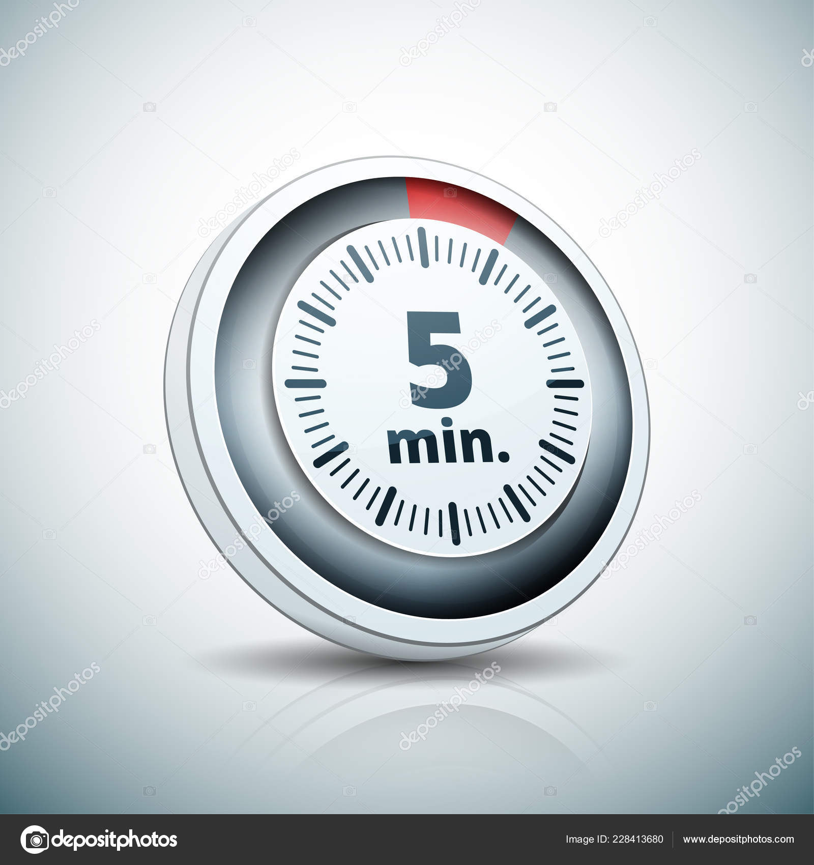 Minutes Timer Icon Isolated White Background Vector Illustration ...