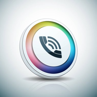 Telefon çağrı işareti düğmesini, vektör, illüstrasyon