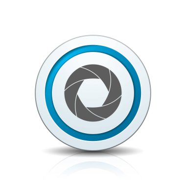 Fotoğraf makinesi obtüratör Diyafram simgesiyle