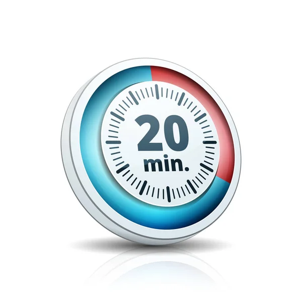 Minutes Timer Icon Isolated White Background Vector Illustration — Stock Vector