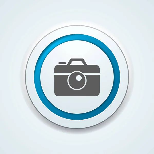Obturador de câmera com ícone de abertura — Vetor de Stock