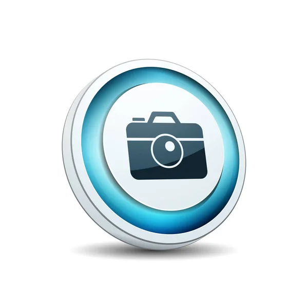 Camera sluiter met diafragma pictogram — Stockvector