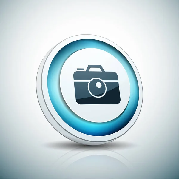 Camera shutter with aperture icon — Stock Vector