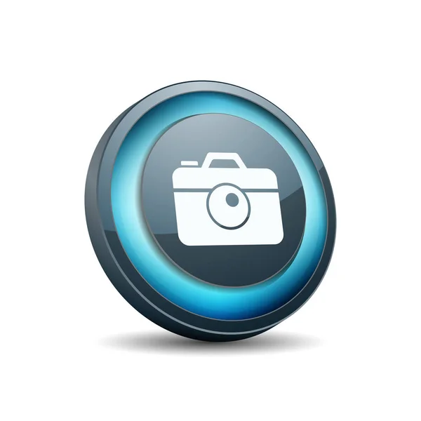 Camera sluiter met diafragma pictogram — Stockvector