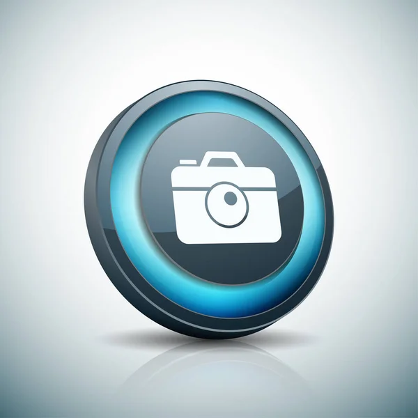 Camera shutter with aperture icon — Stock Vector