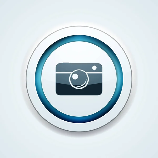 Camera sluiter met diafragma pictogram — Stockvector