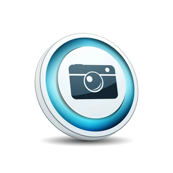Obturador de la cámara con icono de apertura — Vector de stock