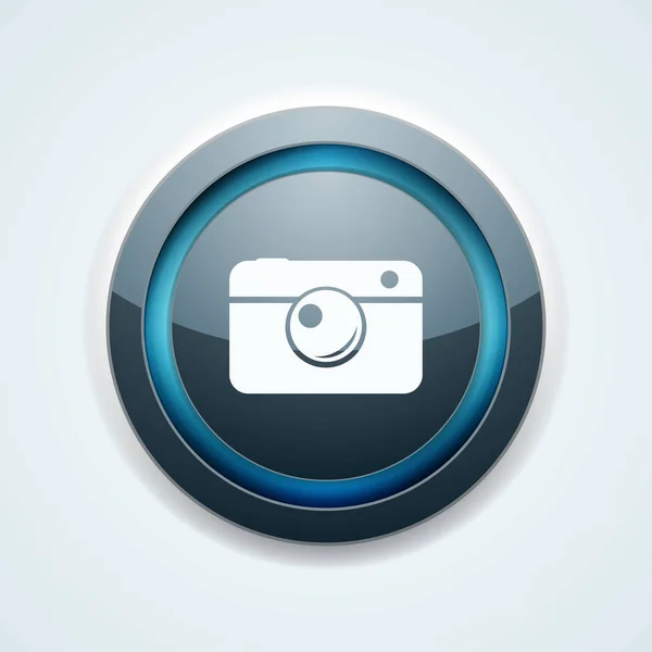 Camera sluiter met diafragma pictogram — Stockvector