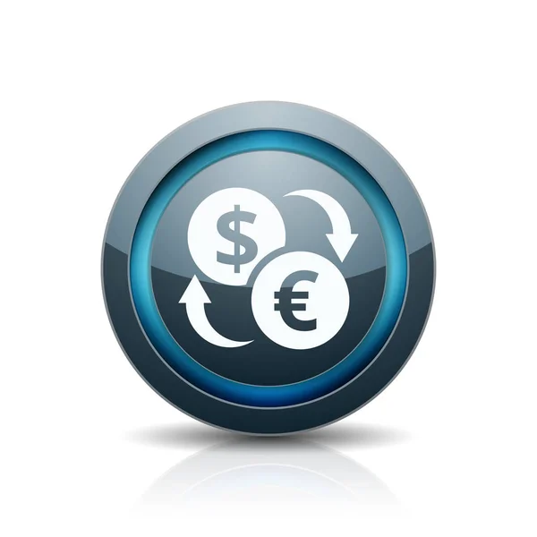 Valuta Omveksling Med Euro Dollar Tegn Ikon Vektor Illustration – Stock-vektor