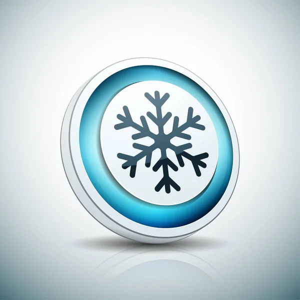 Cold Snowflake Flat Icon Vector Illustration — Stock Vector