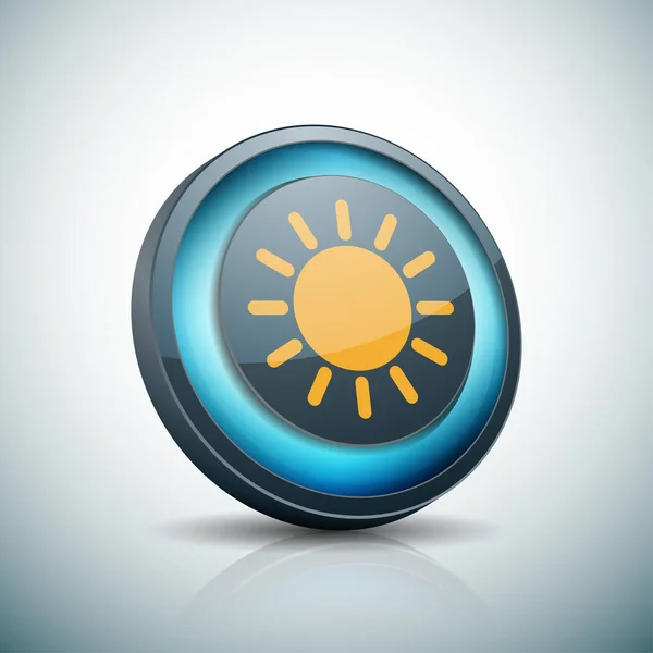 Gorące słońce ikona znak — Wektor stockowy