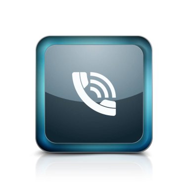 Telefon çağrı işareti düğmesini, vektör, illüstrasyon