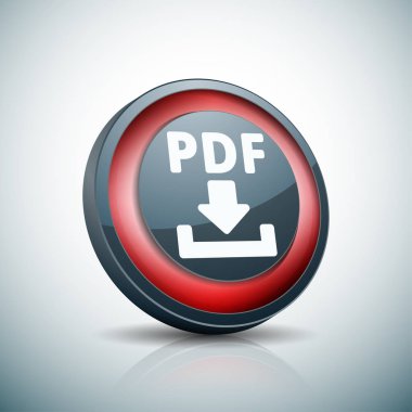 PDF belge işareti simgesi, vektör çizim indir