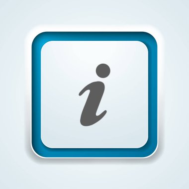 Bilgi işareti düğmesini, vektör, illüstrasyon 