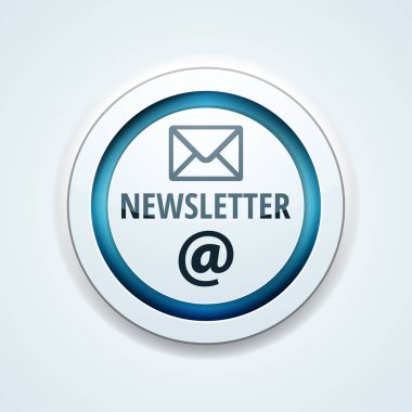 açık renkli, vektör, illüstrasyon bülten simgesine