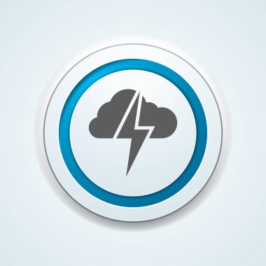 fırtına hava düz simgesi, vektör, illüstrasyon