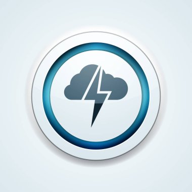 fırtına hava düz simgesi, vektör, illüstrasyon