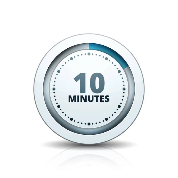 Minutes Timer Icon Isolated White Background Vector Illustration — Stock Vector