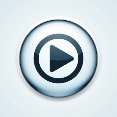 çalma düğmesi simgesi, vektör illüstrasyonu