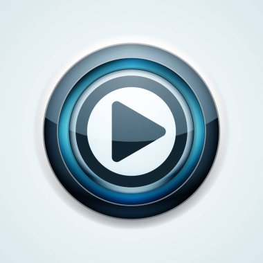 çalma düğmesi simgesi, vektör illüstrasyonu