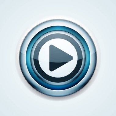 çalma düğmesi simgesi, vektör illüstrasyonu