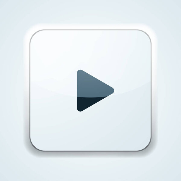 play button icon, vector illustration