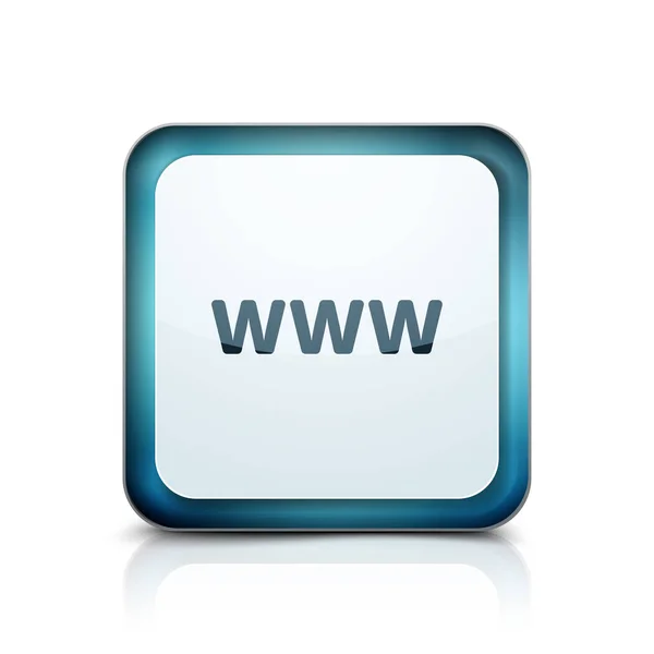 Www Internet Minimal Style Button Illustrazione Vettoriale — Vettoriale Stock