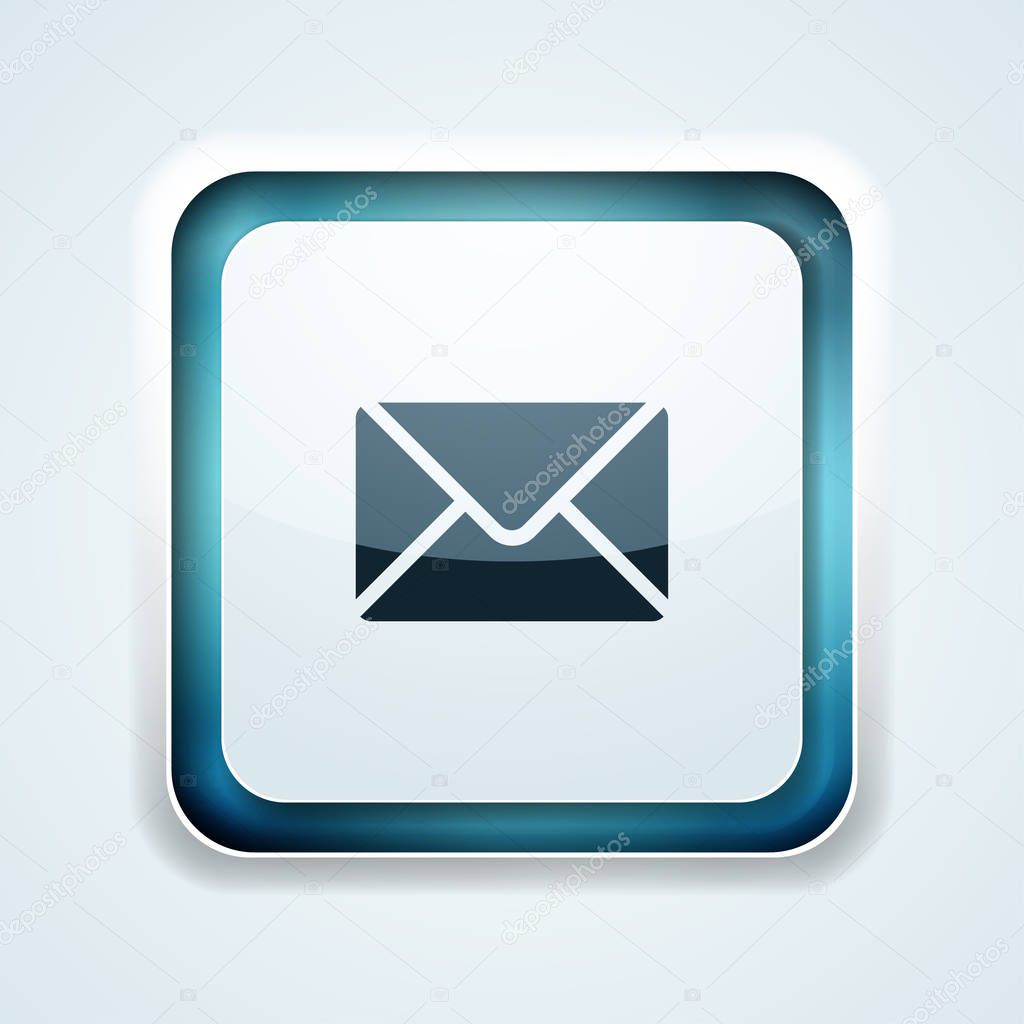Mail envelope icon, vector illustration