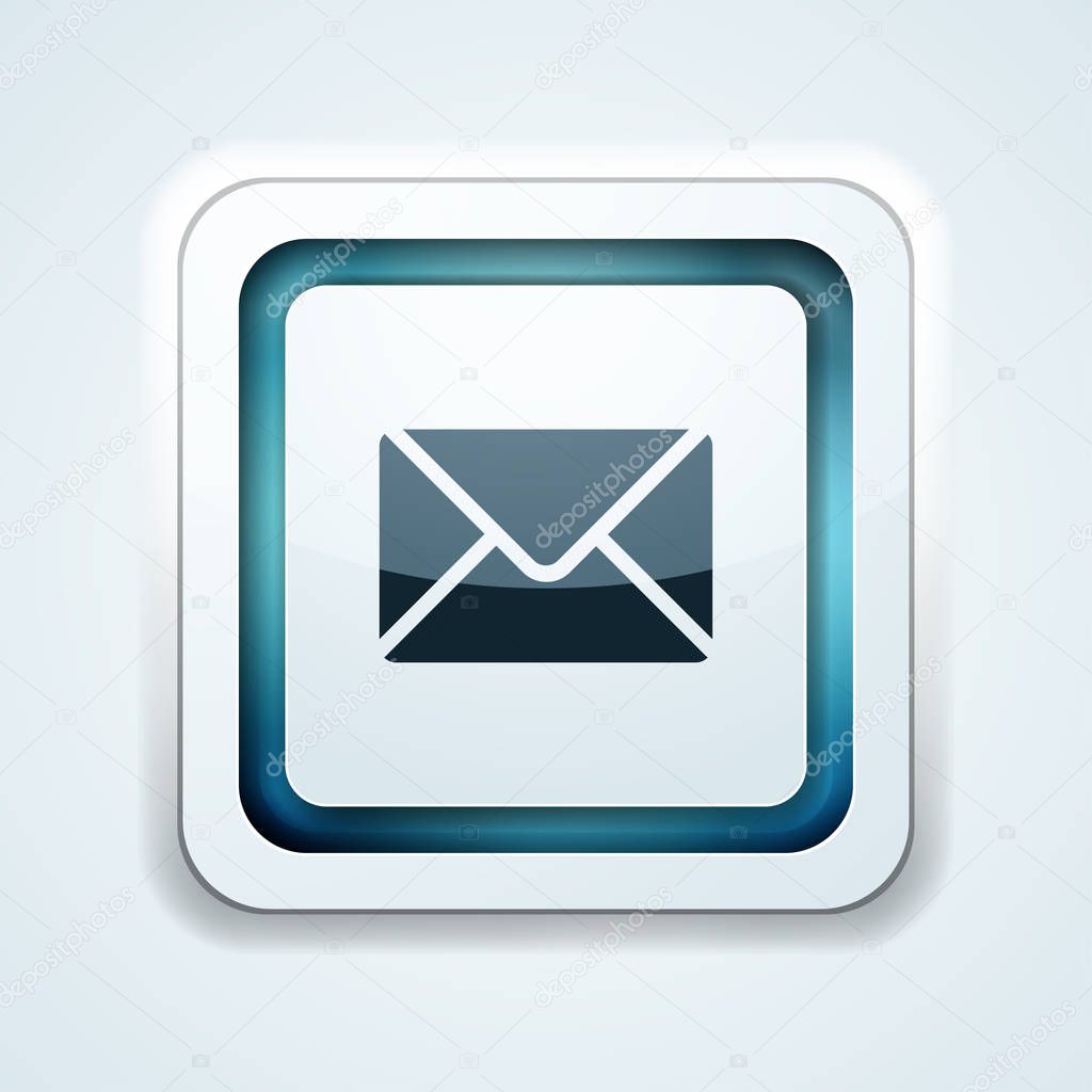 Mail envelope icon, vector illustration