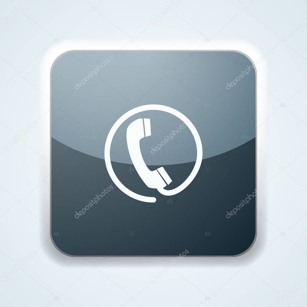 handset sign in button , vector, illustration