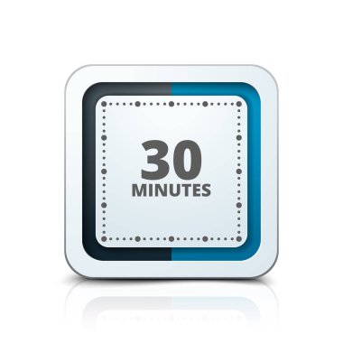 30 dakika zamanlayıcı en az stil ikonu, vektör, illüstrasyon