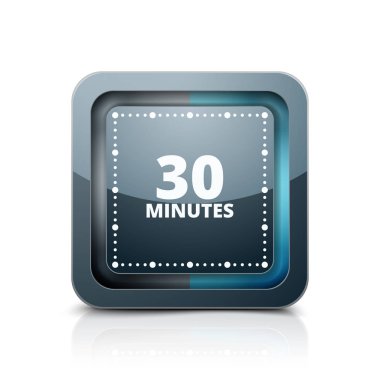 30 dakika zamanlayıcı en az stil ikonu, vektör, illüstrasyon