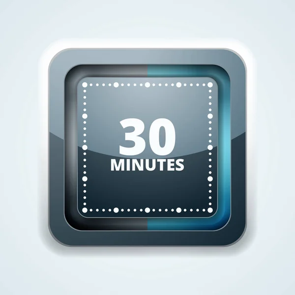 Minutes Timer Minimal Style Icon Vector Illustration — Stock Vector