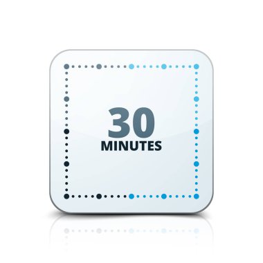 30 dakika zamanlayıcı en az stil ikonu, vektör, illüstrasyon