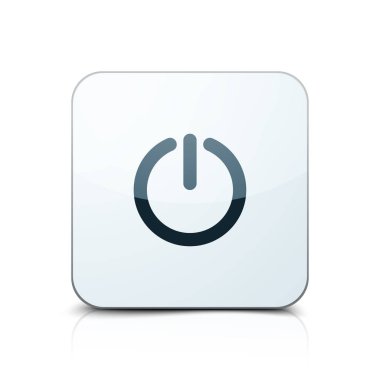 başlangıç güç düğmesini işaret, vektör, illüstrasyon