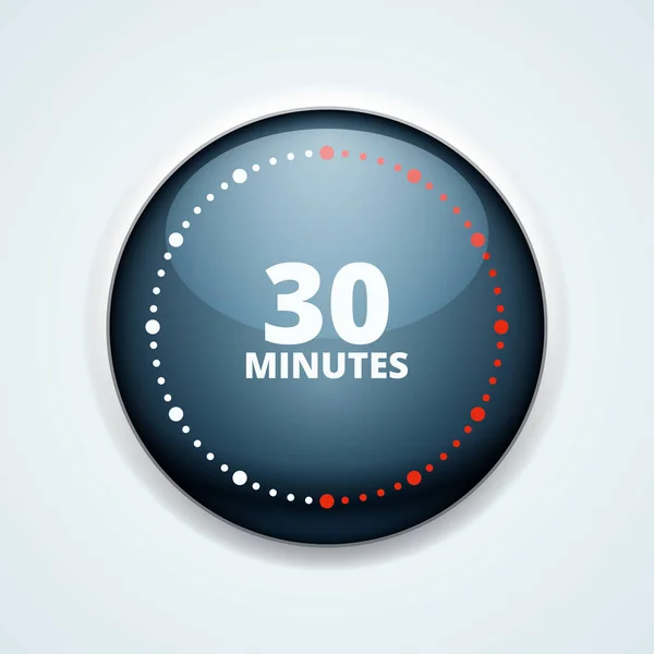 Minutes Timer Minimal Style Icon Vector Illustration — Stock Vector