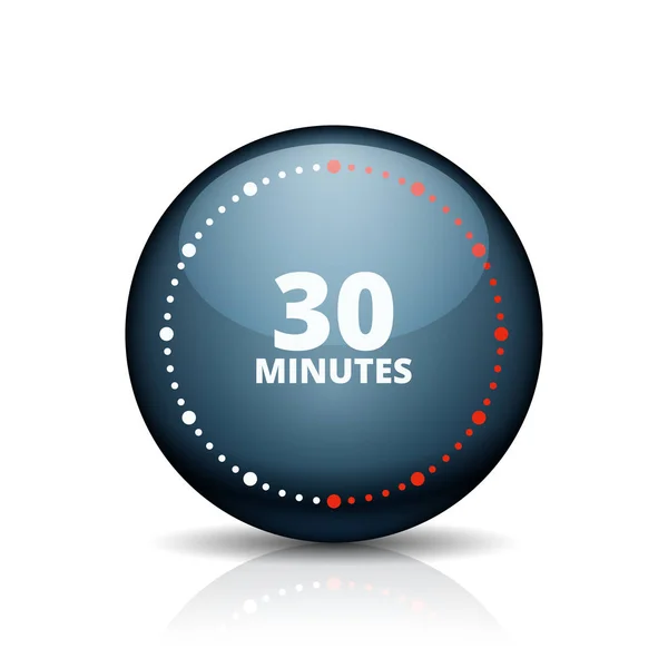 Minuten Timer Minimale Stijlicoon Vector Illustratie — Stockvector