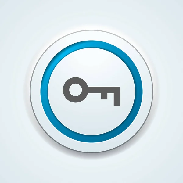 Hausschlüssel Symbol Auf Knopf Vektorabbildung — Stockvektor