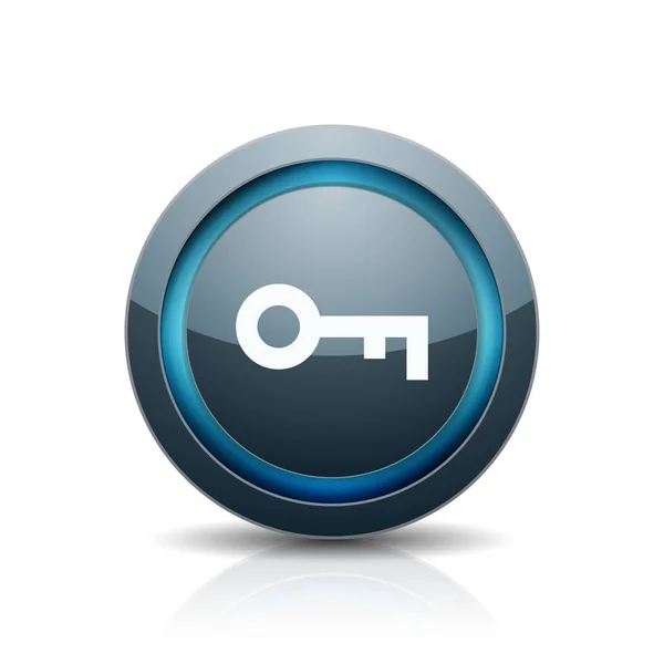 House Key Icon Button Vector Illustration — Stock Vector