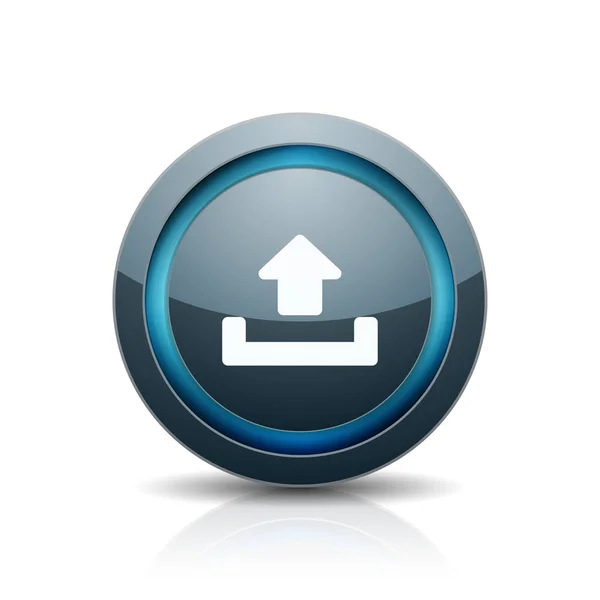 Subir icono de signo de botón — Vector de stock