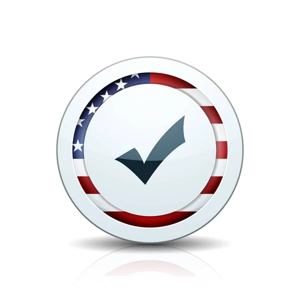 USA checkmark shield — Stock Vector
