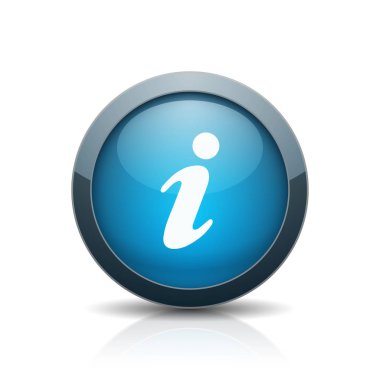 Bilgi işareti düğmesini, vektör, illüstrasyon 