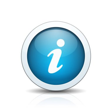 Bilgi işareti düğmesini, vektör, illüstrasyon 