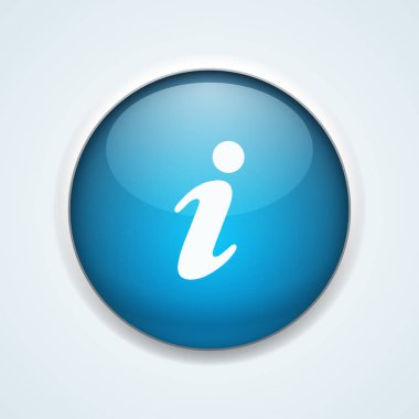 Bilgi işareti düğmesini, vektör, illüstrasyon 