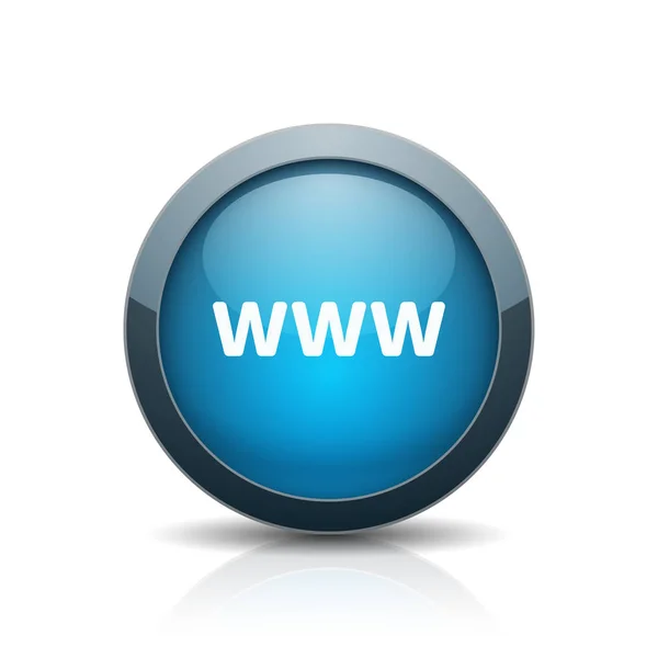 Www Internet Minimal Style Button Vektorillustration — Stockvektor