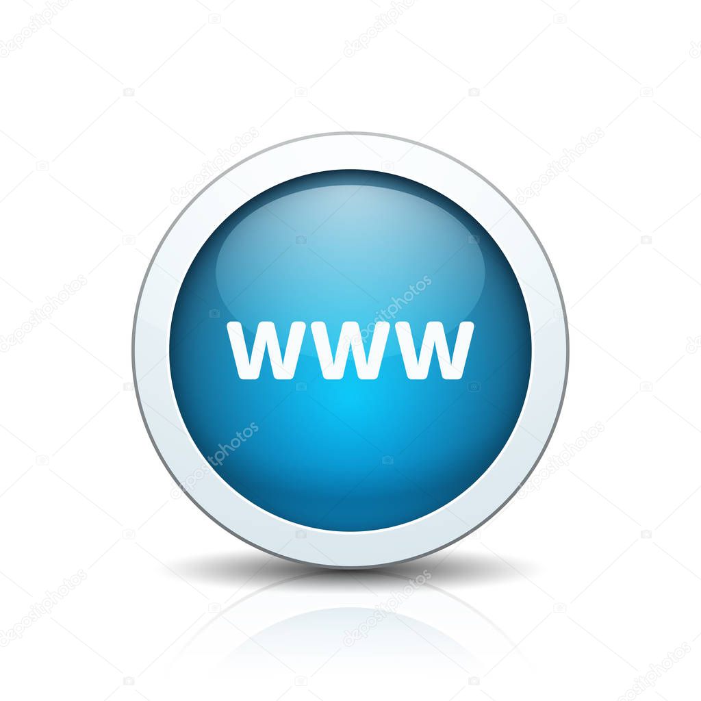 www internet minimal style button, vector illustration 