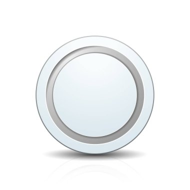 düğme gerçekçi simgesi, vektör çizim